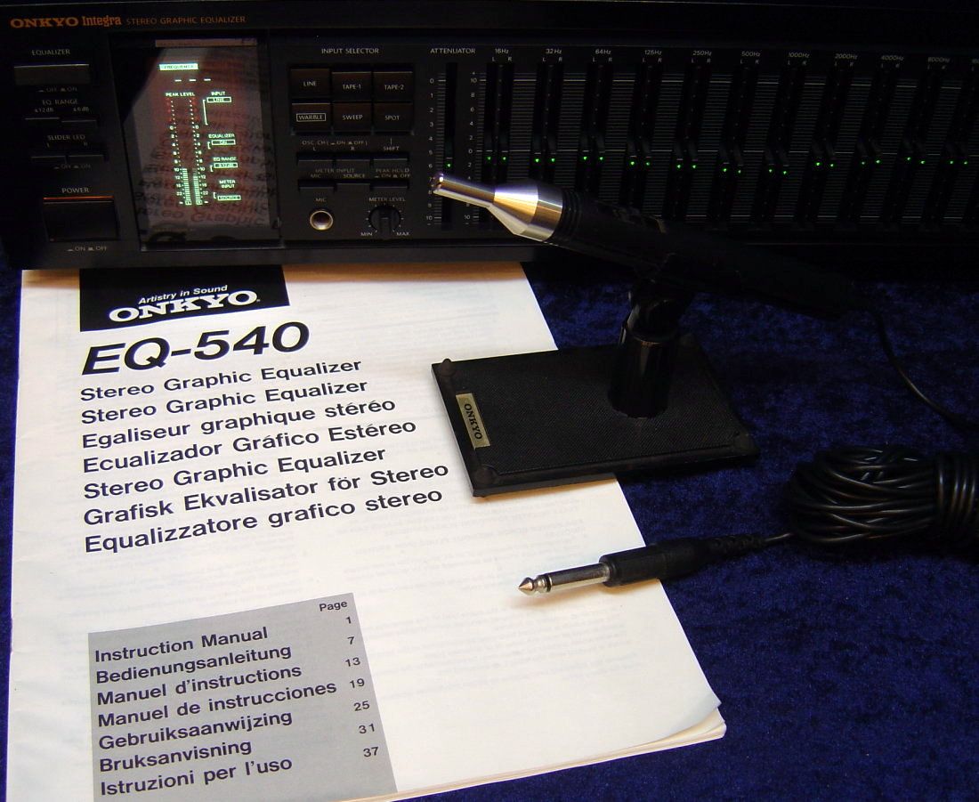 ONKYO Equalizer INTEGRA EQ540 HighEnd Stereo Graphic EQ m. Mikrofon